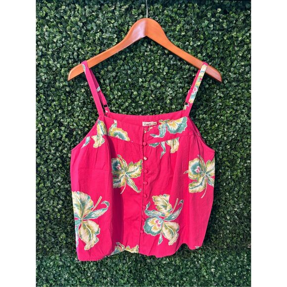 Faherty Marina Seersucker Top Size Medium NWT Pink Orchid - Picture 2 of 5